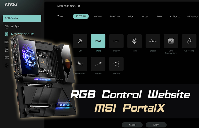 MSI با رونمایی از PortalX، کنترل نورپردازی RGB را به دنیای وب می‌آورد